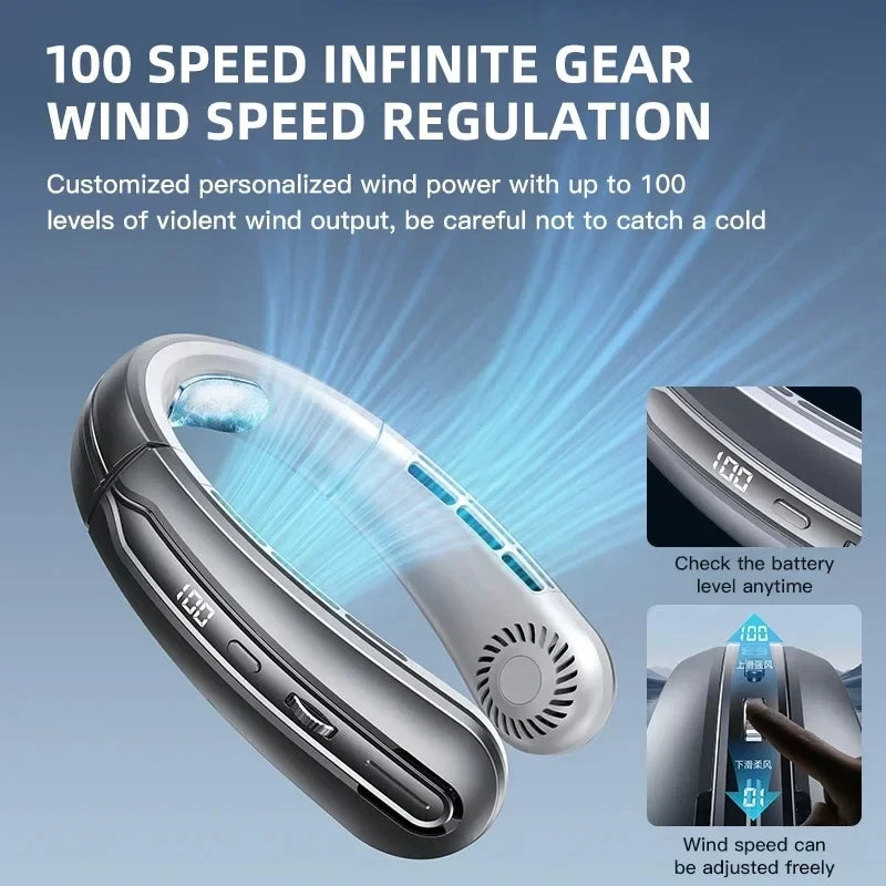 Portable Bladeless Neckband Fan TrendyApparel