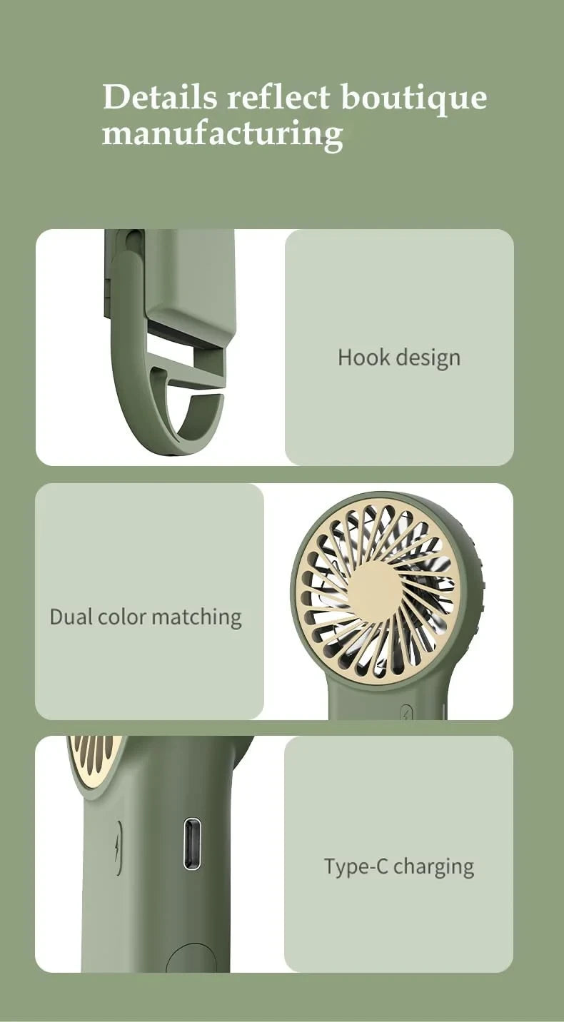 Portable Carabiner Mini Fan TrendyApparel