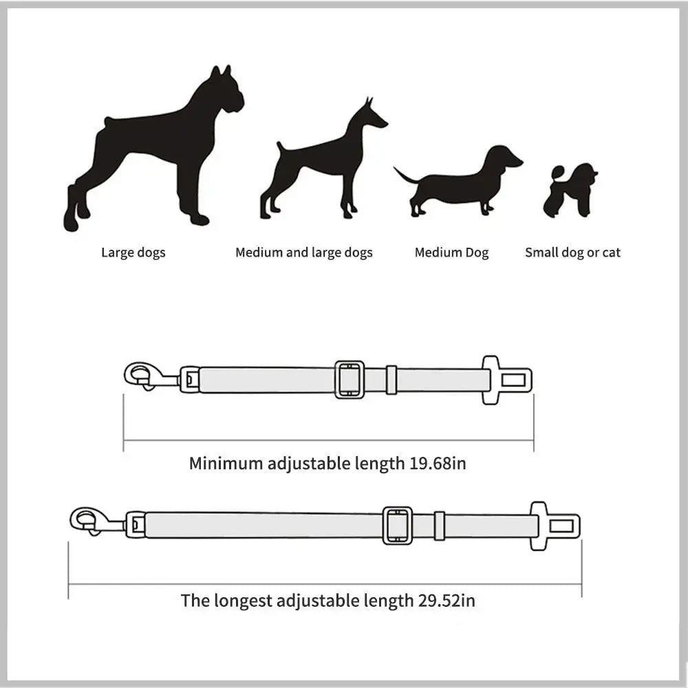 Adjustable Pet Car Safety Belt TrendyApparel